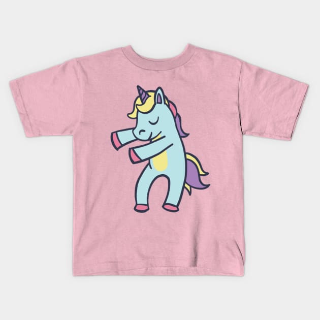 UNICORN DANCING Kids T-Shirt by ALi